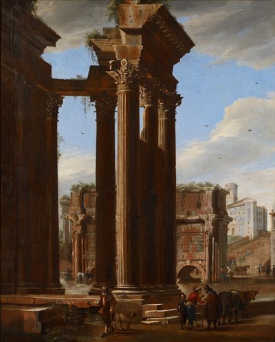 View in the Roman Forum, 1615 by V. and Cerquozzi, M. Codazzi